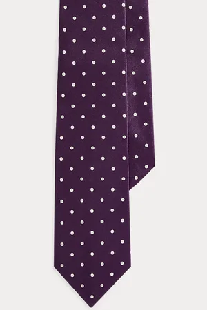 Ralph Lauren Pajarita de raso de seda con lunares