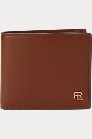 Ralph Lauren Cartera de piel de becerro bruñida