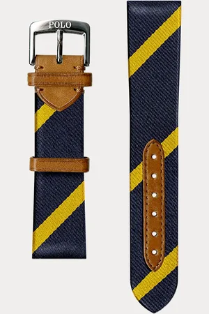 Ralph Lauren Correa reloj seda rayas anchas