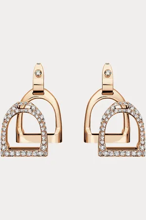 Ralph Lauren Pendientes de doble estribo y diamantes