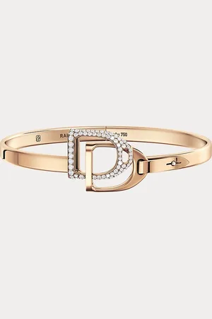 Ralph Lauren Pulsera de doble estribo con diamantes