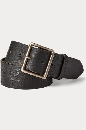 Ralph Lauren Cinturón de piel desgastada