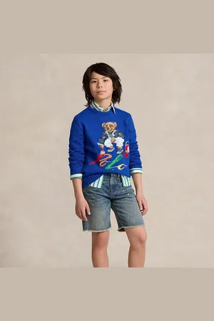 Ralph Lauren Pantalón corto de denim deshilachado