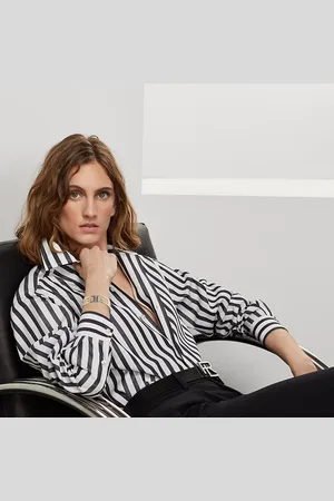 Ralph Lauren Camisa capri de algodón con rayas