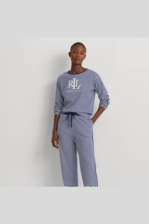 Ralph Lauren Pijama de interlock con rayas y logotipo