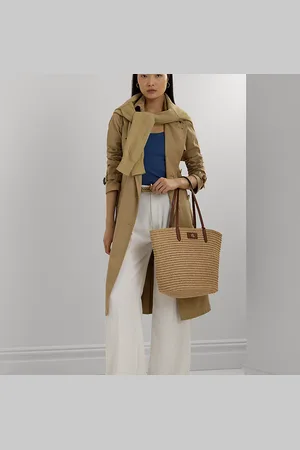 Ralph Lauren Bolso tote Brie grande de paja