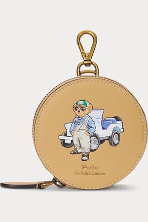 Ralph Lauren Portamonedas de piel con Polo Bear