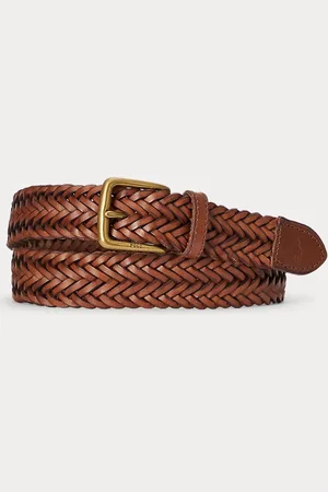 Ralph Lauren Cinturón piel de becerro trenzado