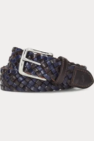 Ralph Lauren Cinturón de piel trenzado