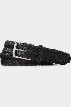 Ralph Lauren Cinturón trenzado Sportsman de piel