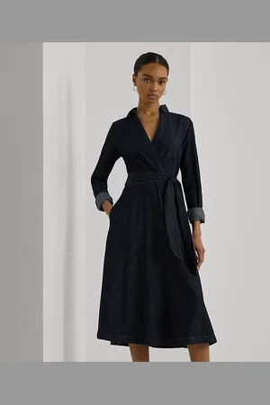 Ralph Lauren Vestido midi de tela vaquera