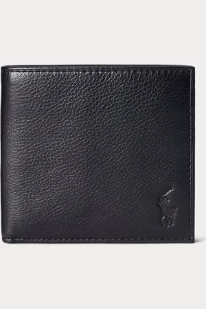 Ralph Lauren Cartera de piel granulada