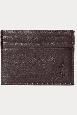 Ralph Lauren Tarjetero de piel granulada