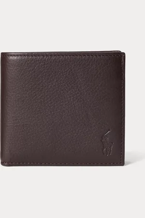 Ralph Lauren Billetera de piel granulada