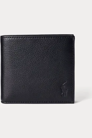 Ralph Lauren Billetera de piel granulada