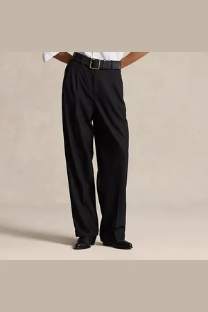 Ralph Lauren Pantalón de pernera ancha con lana