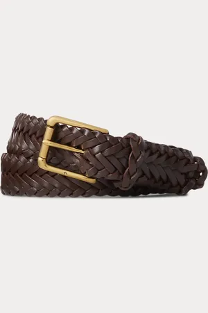Ralph Lauren Cinturón trenzado Sportsman de piel