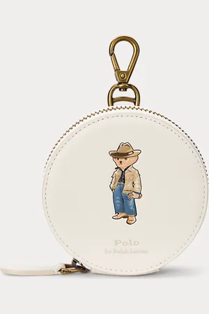 Ralph Lauren Portamonedas de piel con Polo Bear