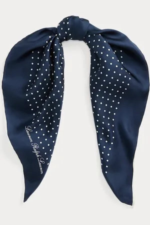 Ralph Lauren Pañuelo de sarga de seda con lunares