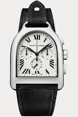 Ralph Lauren Cronógrafo grande blanco de acero