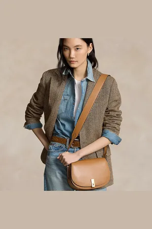 Ralph Lauren Bolso Saddle Polo ID de piel