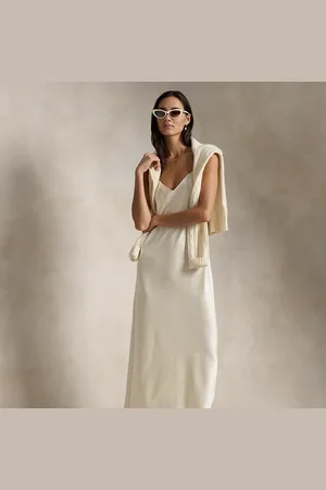 Ralph Lauren Vestido lencero midi de raso