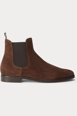 Ralph Lauren Bota Chelsea de ante de becerro