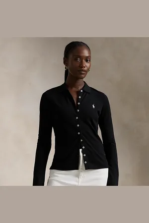 Ralph Lauren Polo de manga larga con tapeta abotonada