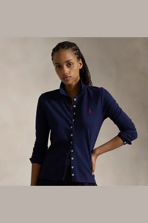 Ralph Lauren Polo de manga larga con tapeta abotonada