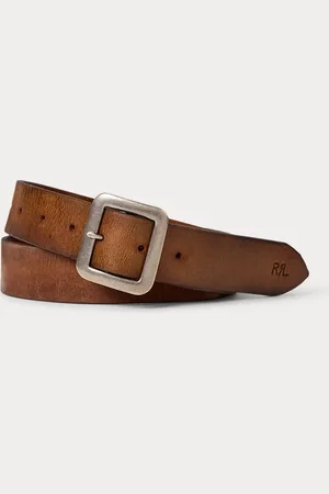 Ralph Lauren Cinturón de piel pulida a mano