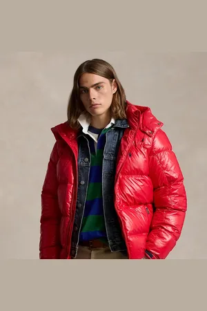 Ralph Lauren Chaqueta Gorham brillante de plumón