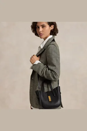 Ralph Lauren Bolso tote Polo ID pequeño de piel