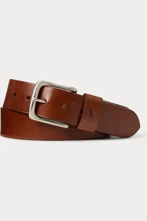 Ralph Lauren Cinturón de piel plena flor