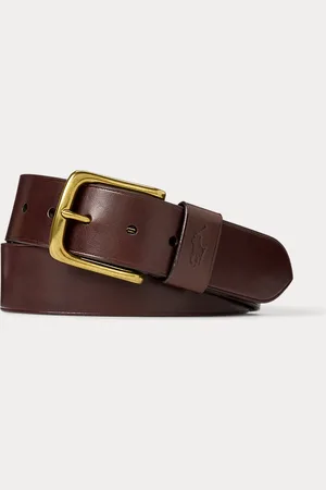 Ralph Lauren Cinturón de piel plena flor