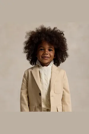 Ralph Lauren Chaqueta de traje de tela de chino elástica