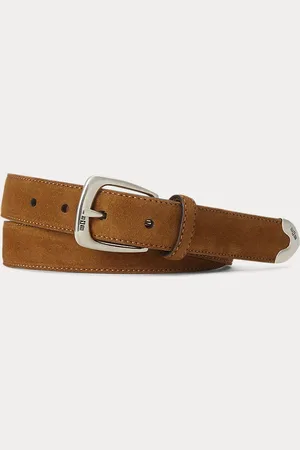 Ralph Lauren Cinturón Western de ante de becerro