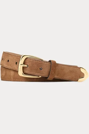 Ralph Lauren Cinturón Western de ante de becerro