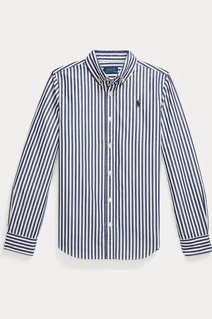 Ralph Lauren Camisa de popelina de algodón con rayas