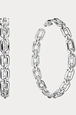 Ralph Lauren Pendientes de aro de plata de ley