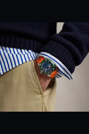 Ralph Lauren Reloj Polo Sport de acero de 42 mm