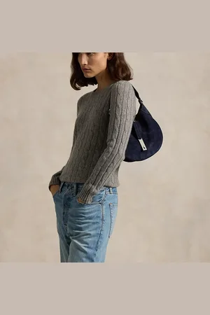 Ralph Lauren Bolso Shoulder Polo ID pequeño de ante