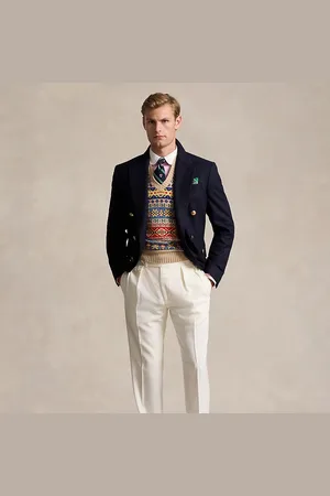 Ralph Lauren Pantalón de barathea de lana con pinzas