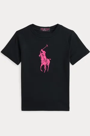 Ralph Lauren Camiseta de punto de algodón Pink Pony