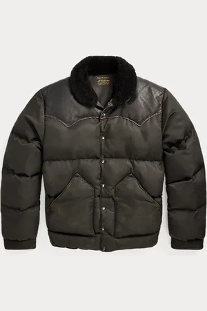 Ralph Lauren Chaqueta de piel y borreguillo