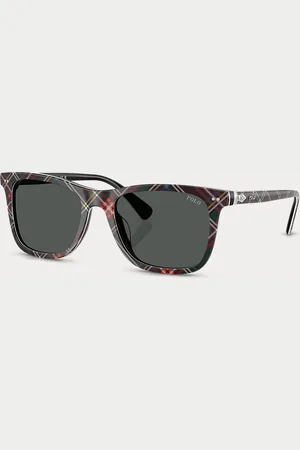 Ralph Lauren Gafas de sol con cuadros y bisagra pluma