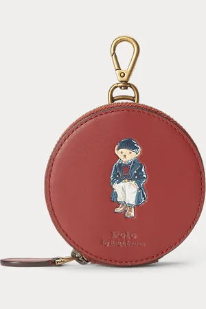 Ralph Lauren Monedero de piel con Polo Bear