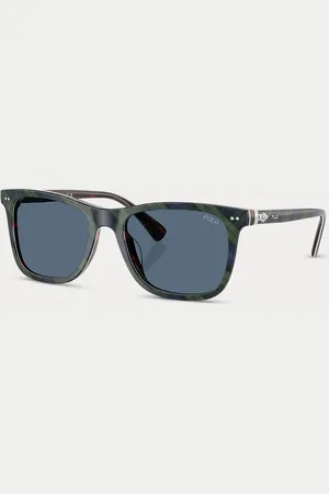 Ralph Lauren Gafas de sol con cuadros y bisagra pluma