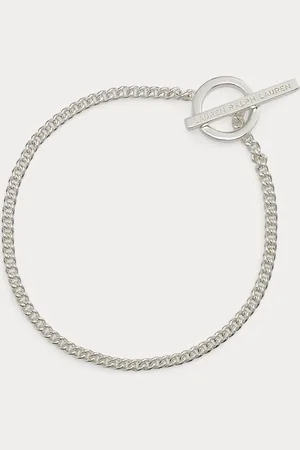 Ralph Lauren Pulsera de plata de ley con logotipo
