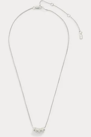 Ralph Lauren Collar de plata de ley con circonitas