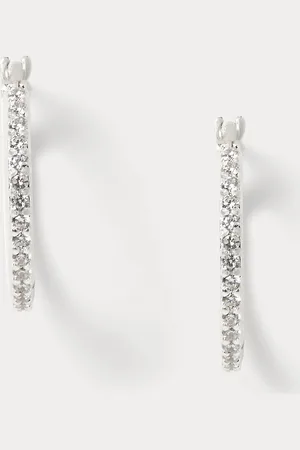 Ralph Lauren Aretes de plata con circonitas
